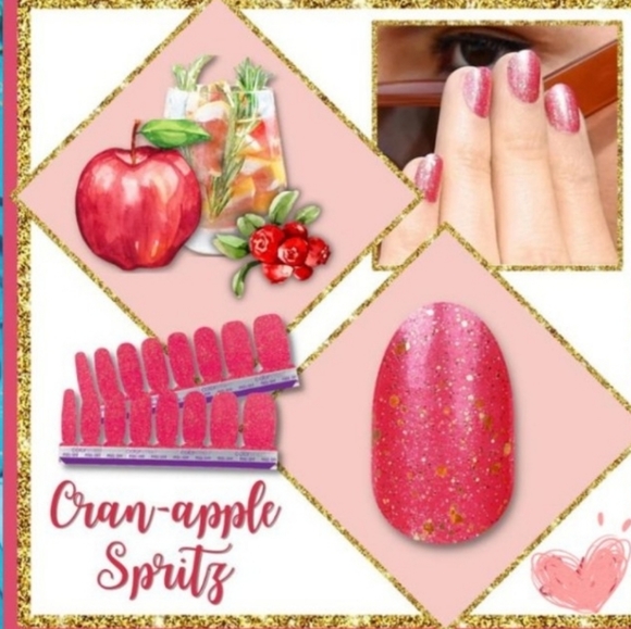 Color Street Cran-apple Spritz pink gold glitter - Picture 3 of 10